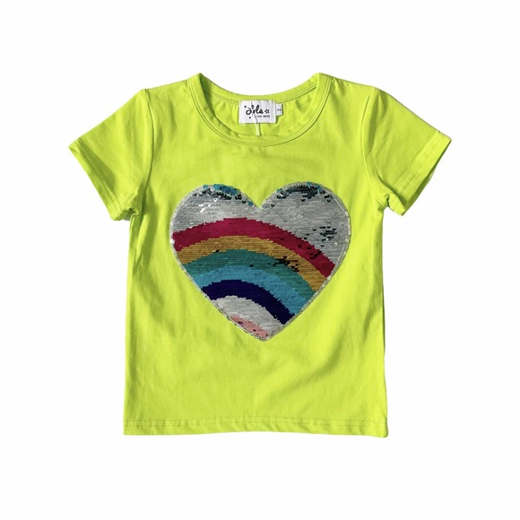 Lola + The Boys Other - Lola + The Boys Sequin Heart Tshirt